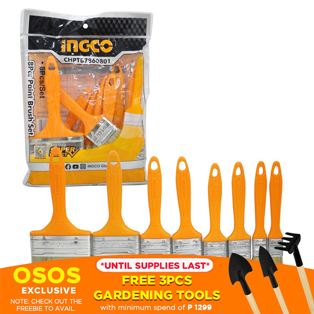 INGCO Original 8pcs Paint Brush Set 8pcs/Set CHPTB7860801 •OSOS