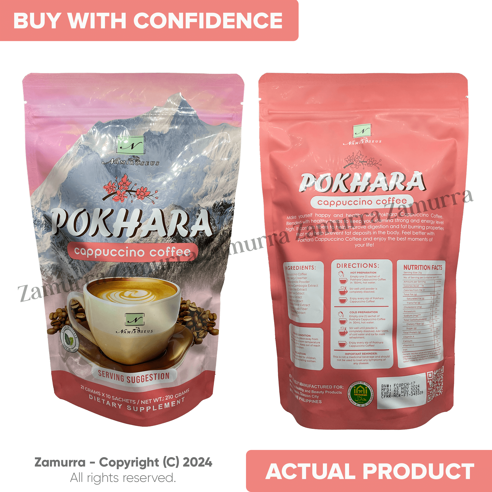NAMIROSEUS TOKYO / KYOTO / POKHARA Slimming Coffee Original New