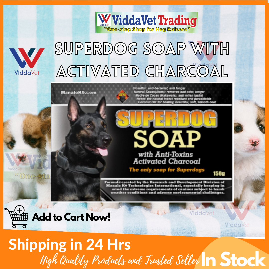 [DOG SOAP W/ AC] 150g SUPERDOG SOAP WITH ACTIVATED CHARCOAL