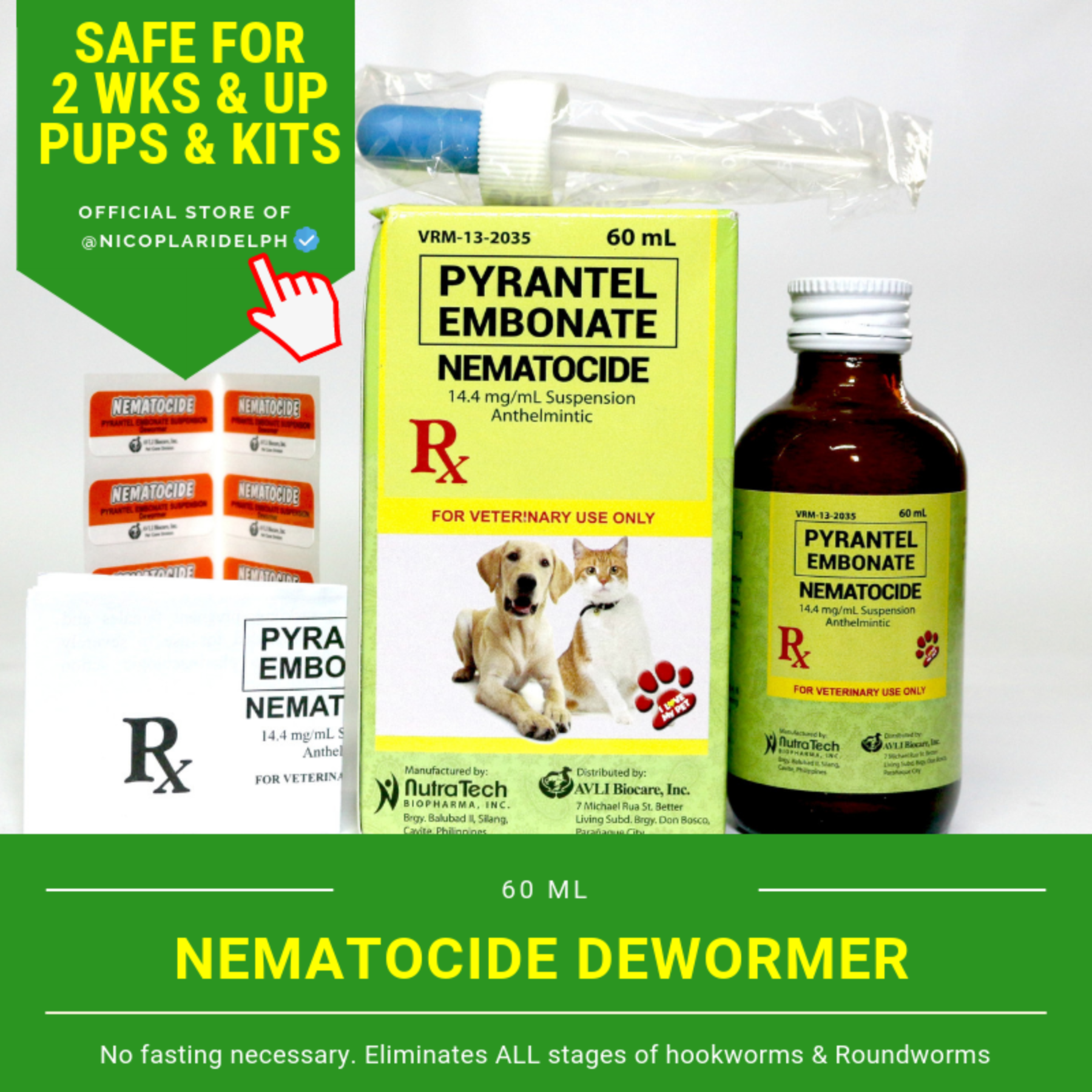 can you use dog dewormer on cats
