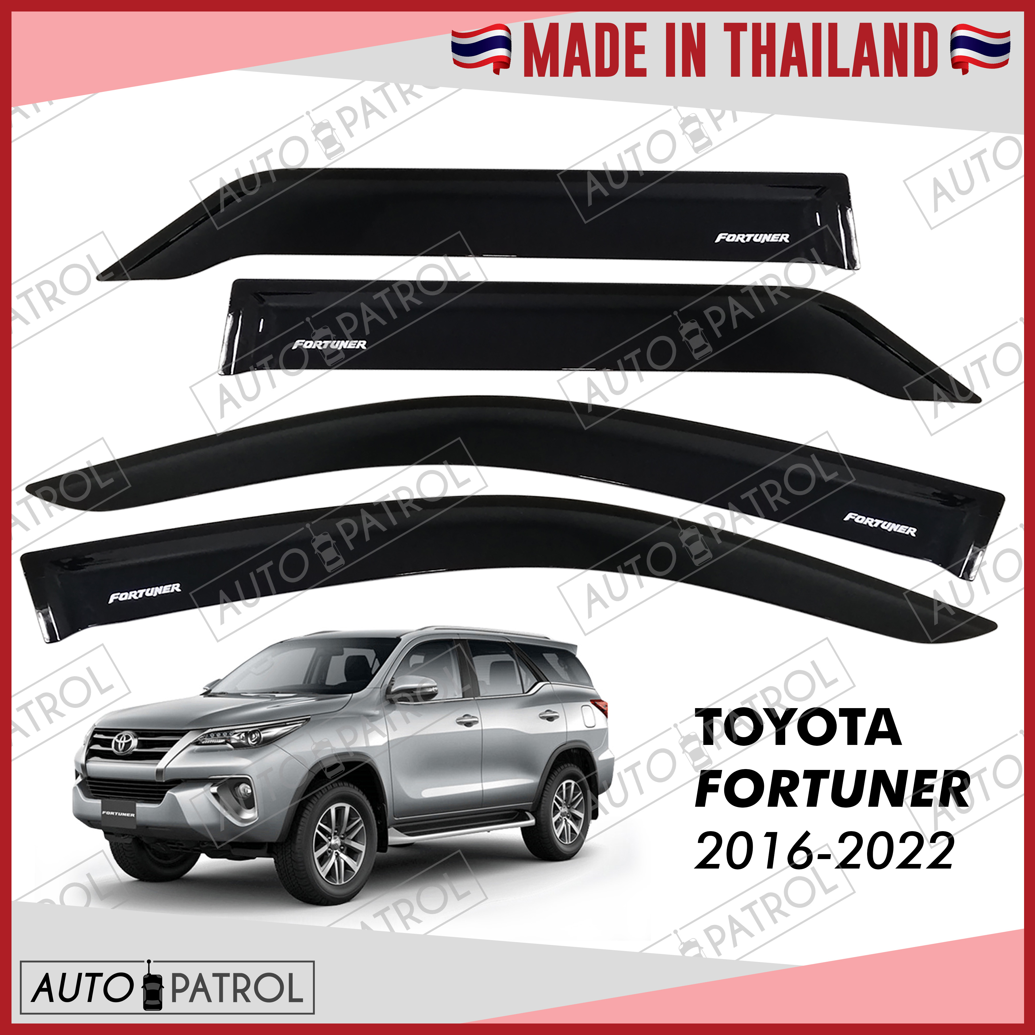 Toyota Fortuner 2016-2022 Window Door Visor Black / Rain / Sun ...