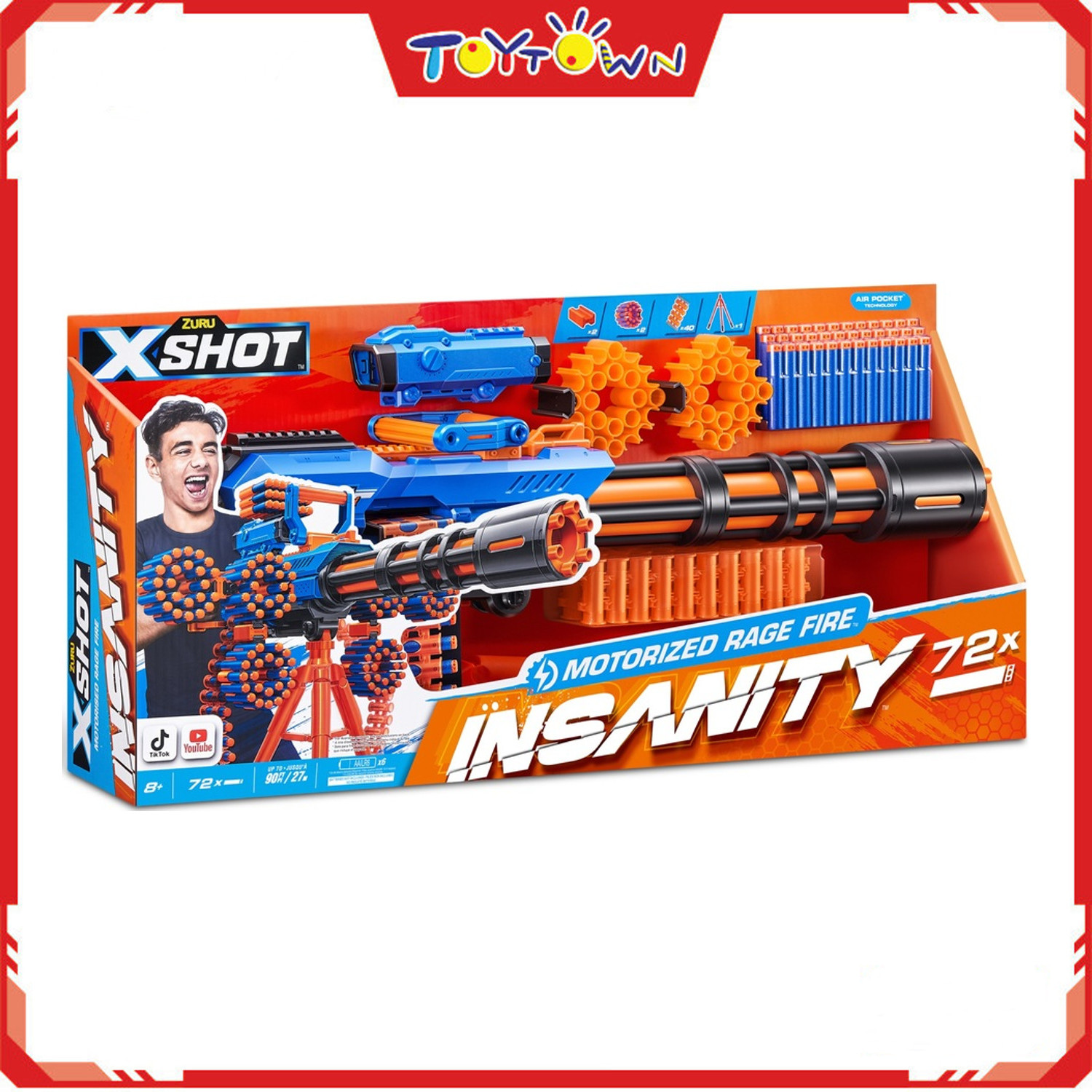 X-Shot™ Motorized Rage Fire™ Insanity Motorized Rage Fire Blaster