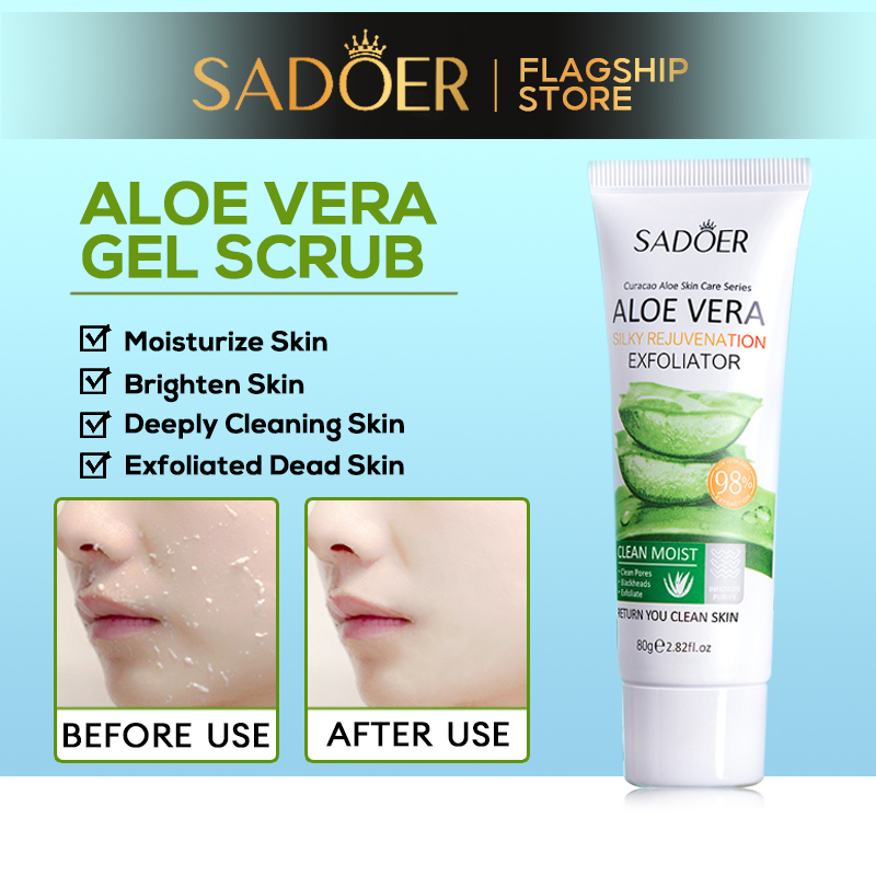 SADOER Aloe Vera Exfoliating Gel Peeling Dead Skin Remover 保湿靓