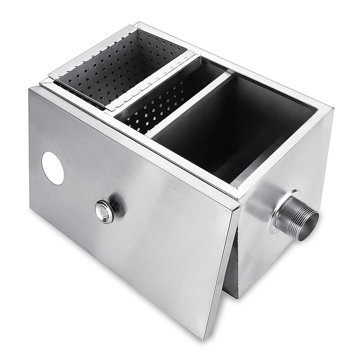 Stainless Grease Trap OilWater Separator High Quality Stainless Steel 8 lbs 5GPM Gallons per
