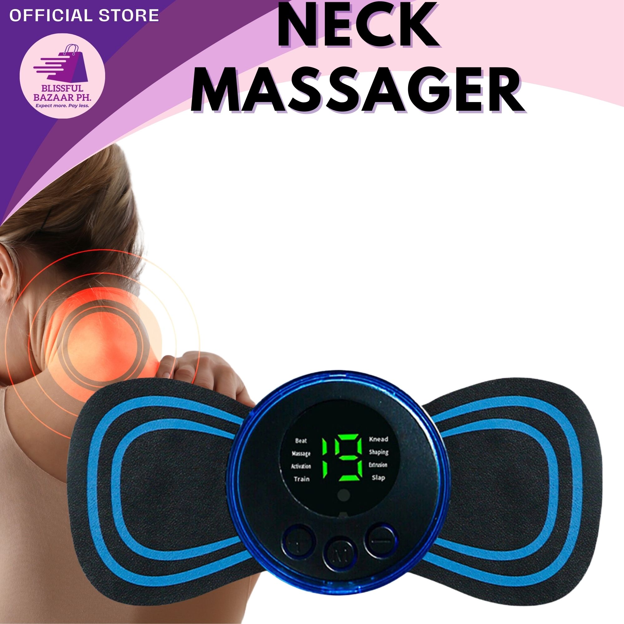 Bazaar Shiatsu Neck & Shoulder Massager for Pain Relief