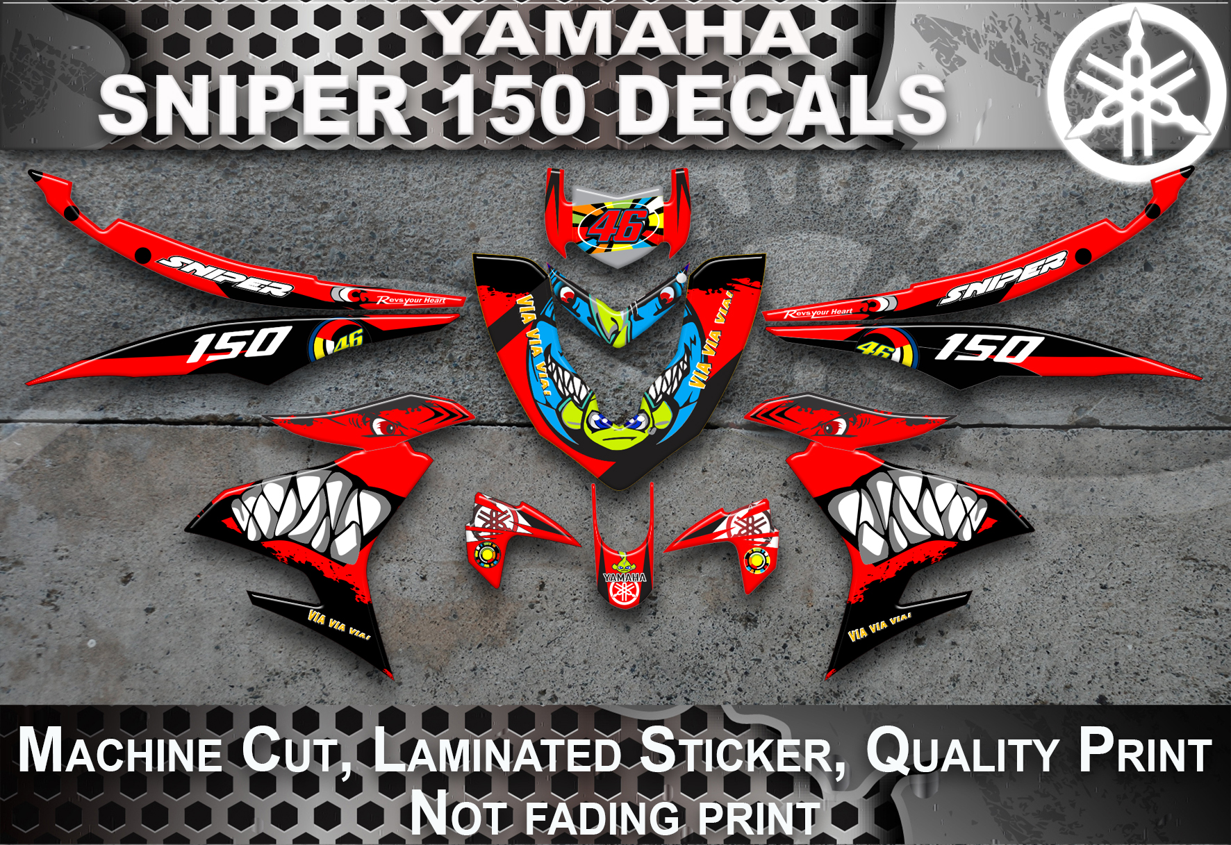 Sniper 150 Shark Decals Shop Sniper 150 Shark Decals With Great Discounts And Prices Online Lazada Philippines