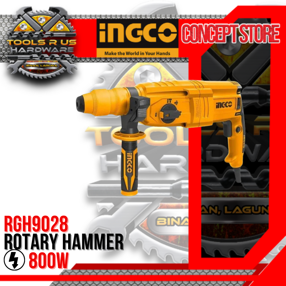INGCO ROTARY HAMMER 650W RGH6528 POWER TOOLS BINAN, LAGUNA Lazada PH