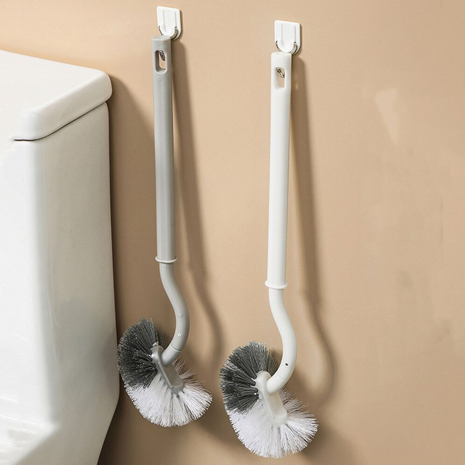 Toilet Brush With Long Handle For Bathroom Cleaning With Soft Bristles