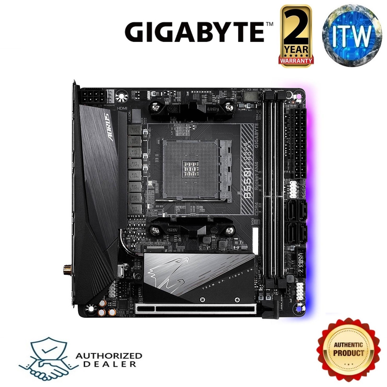 GIGABYTE B550I AORUS PRO AX Rev.1.xマザーボード MiniITX AMD B550