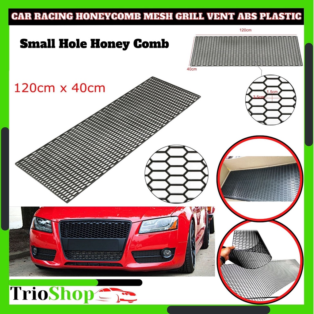 120x40cm Car Racing Honeycomb Mesh Grill Vent ABS Plastic Small Hole ...