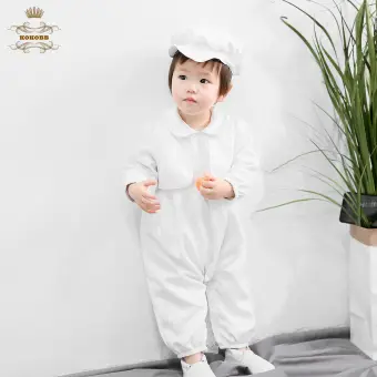 boys white jumpsuit