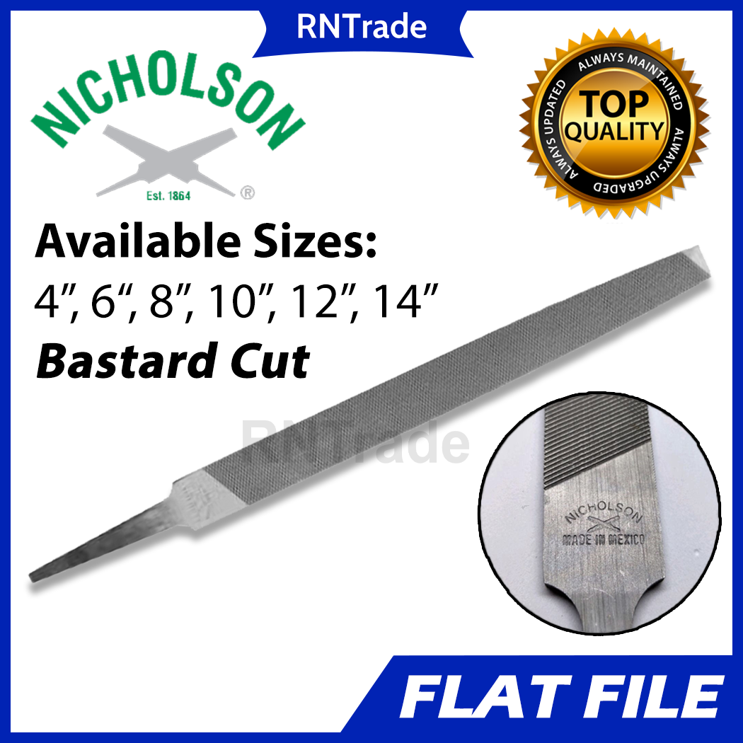 Nicholson File Flat File Rough Cut (4, 6, 8, 10, 12, 14, 16 inches