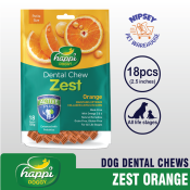 Happi Doggy Orange Dental Chews - Petite Size (150g)