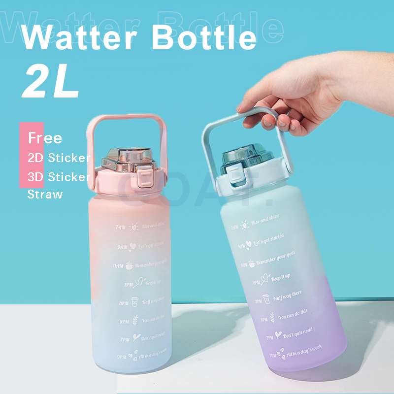 Kids School Cute Water Bottle Motivational Adults Kids Drinking Water  Bottles Plastic with Time Marker Straw Sticker - China Water Bottles and  Plastic Bottle price