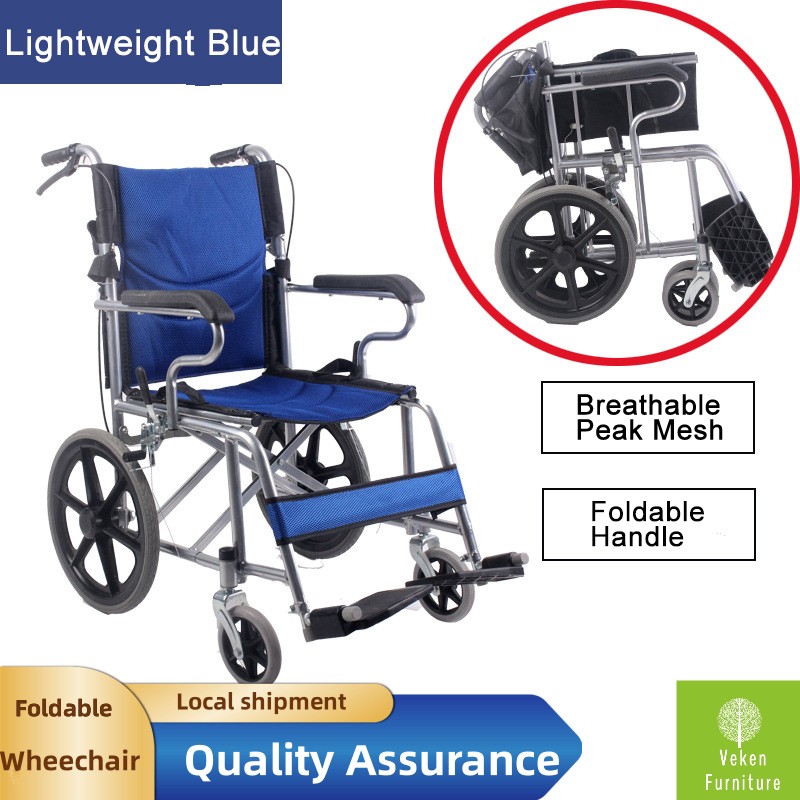 Foldable Adult Wheelchair Portable Standard Wheelchair Disable