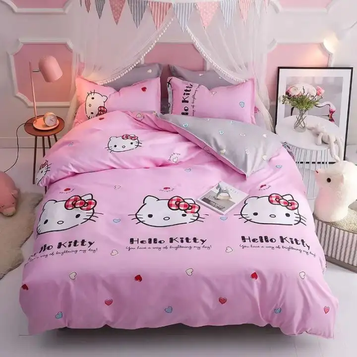 4 In 1 Skadi Kids Cartoon Peppa Pig Design Beddings 4 In 1