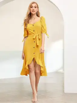 lazada yellow dress