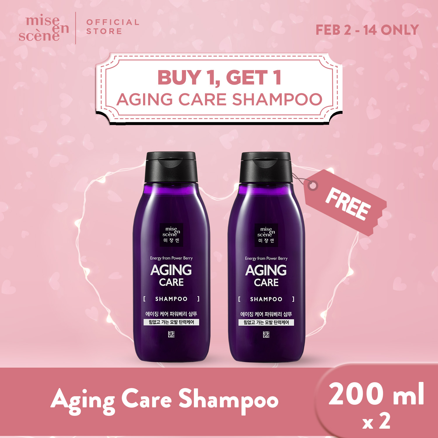[2.2 Exclusive] BUY 1, GET 1: mise en scene Aging Care Shampoo 200mL ...