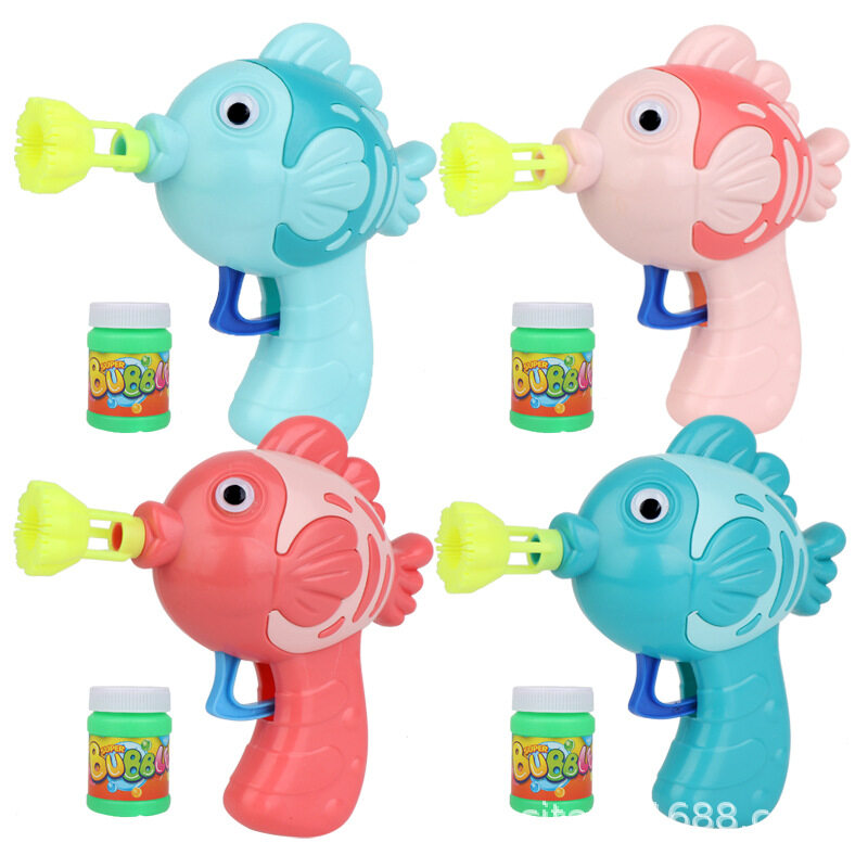 LYZRC Children's Mini Manual Bubble Machine Small Cute Fish Bubble