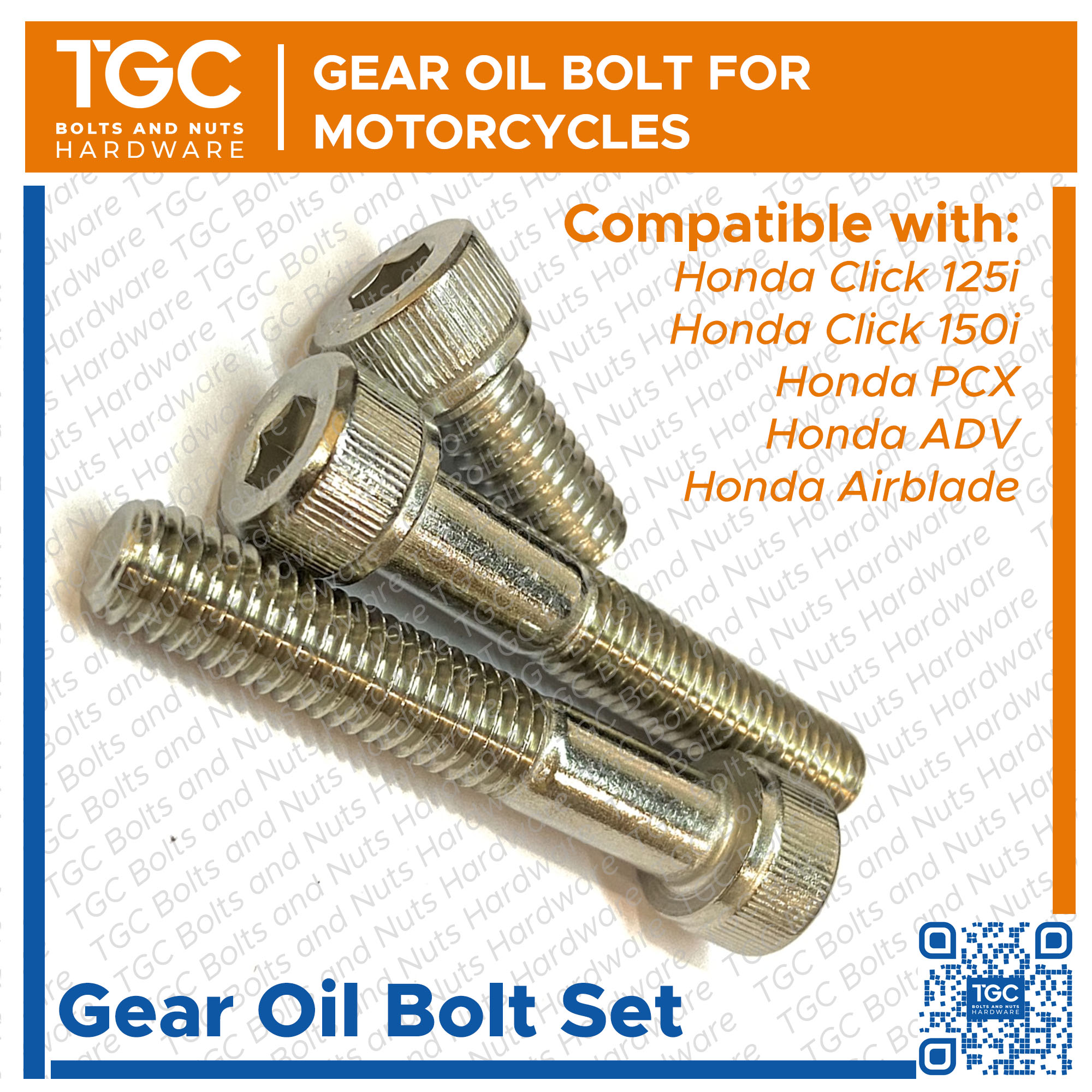 TGC Stainless Gear Oil Set for Honda Click 125i Click 150i PCX