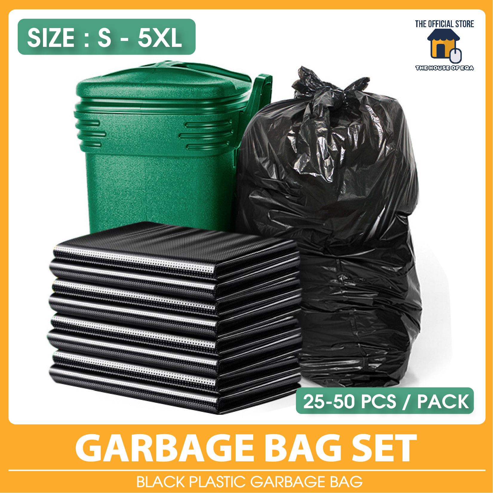 2 Rolls (100pcs) 4 Gallon Garbage Bags [extra Thick][leak-proof], Black  Small But Durable Trash Bags For Home Bathroom Bedroom Office Trash Cans