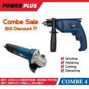 POWERPLUS Angle Grinder and Impact Drill Set - High Performance