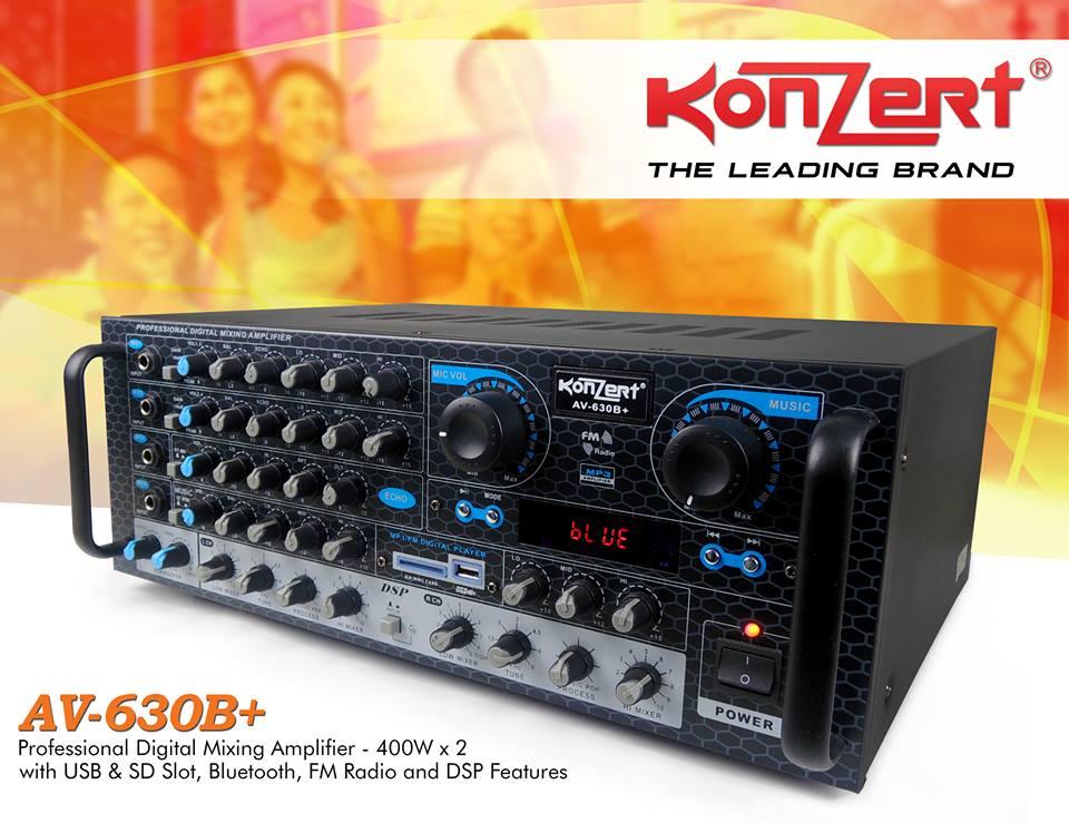 Konzert AV630B+ 400W X 2 Professional Digital Mixing Amplifier with
