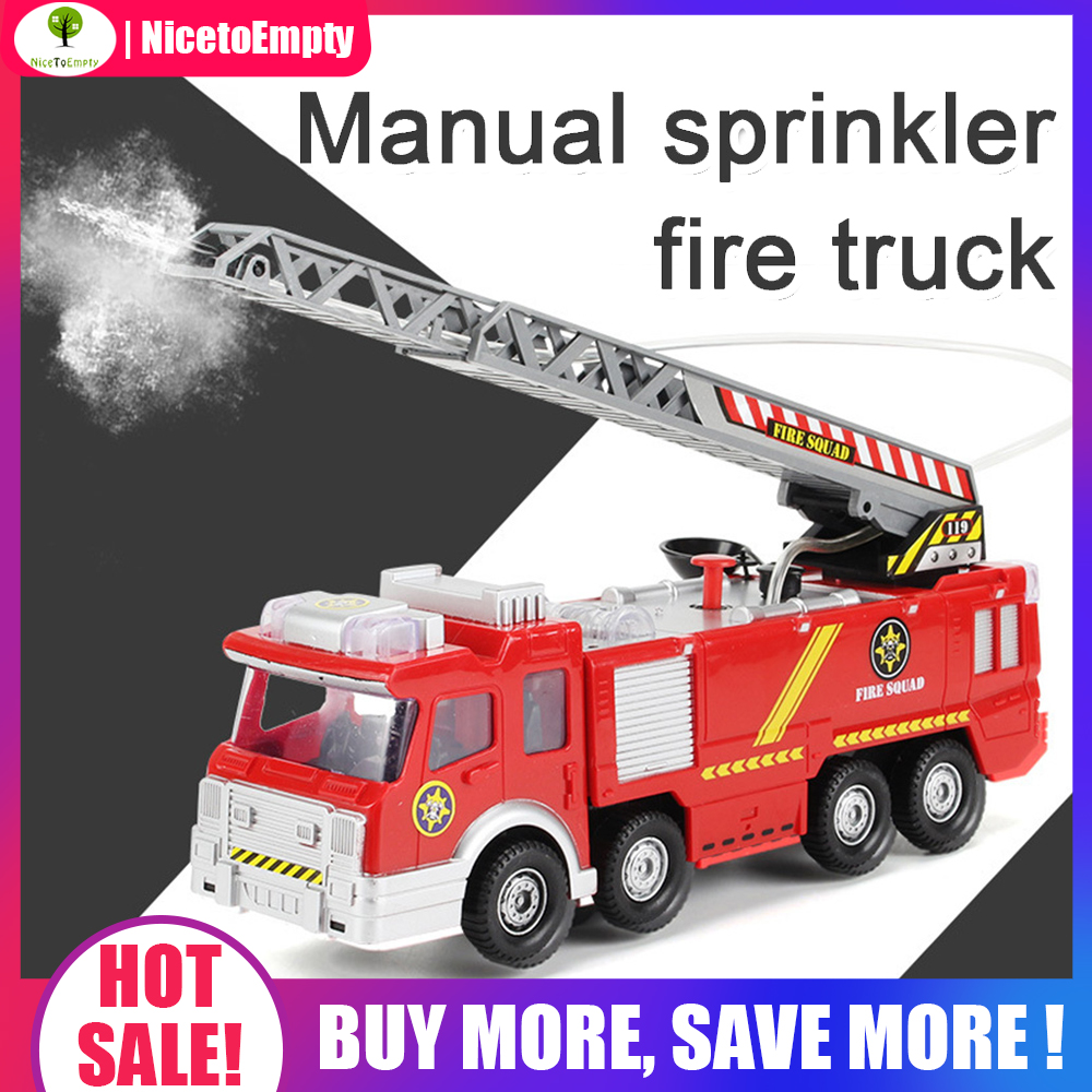 Toyfire Engine Multi Functional Fire Truck Toy Nicetoempty Electric Fire Truck With Fire Truck Lights Sirens Extending Ladder And Water Pump Hose Lazada Ph