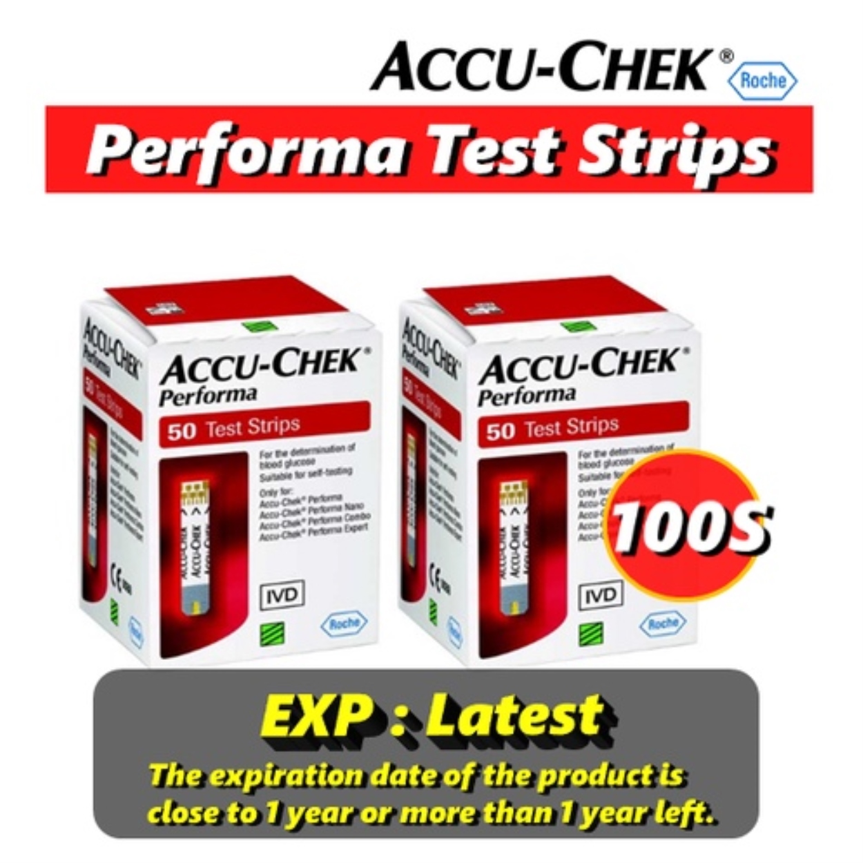 Accu chek test strips / Active / Performa / Instant / Guide / Softclix