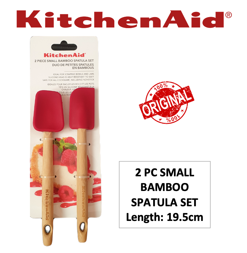 Kitchenaid 2-piece Bamboo and Silicone Mini Spatula Set 