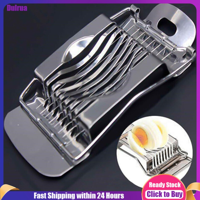 Egg Slicer Heavy Duty Metal Boiled Eggs Cutter Stainless Steel