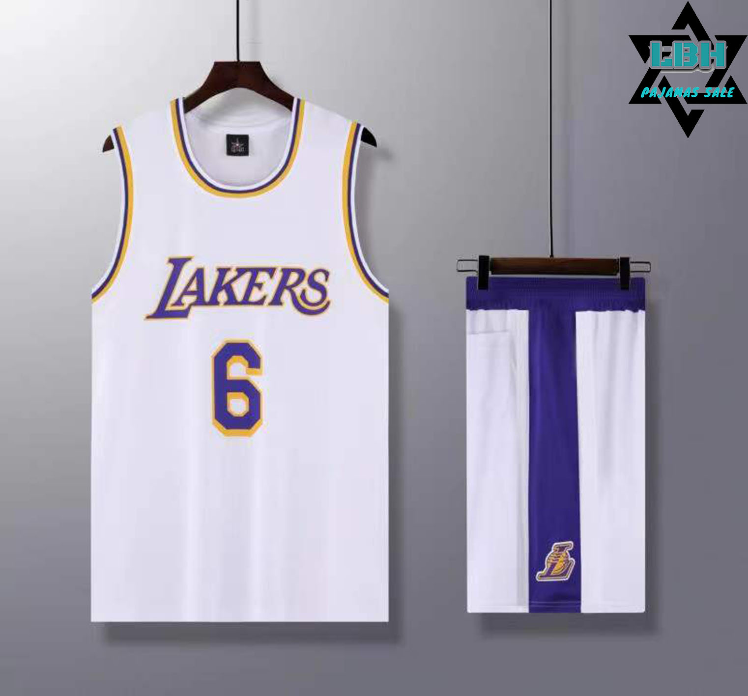 Lebron James #6 YOUTH Los Angeles Lakers jersey white