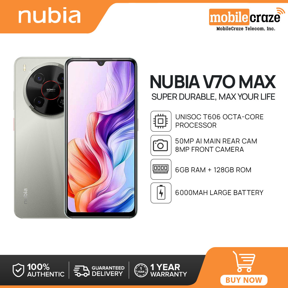 Nubia V70 Max Smartphone 6GB+128GB RAM ROM Unisoc T606