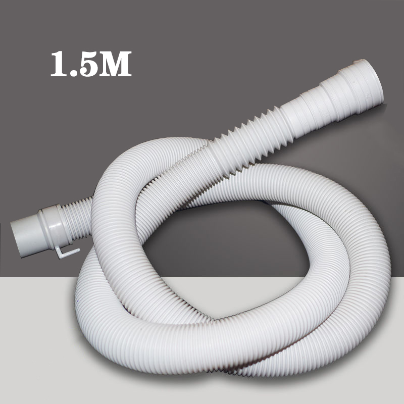 1Pcs 1.5M Flexible PVC Wash Machine Dishwasher Drain Waste Hose