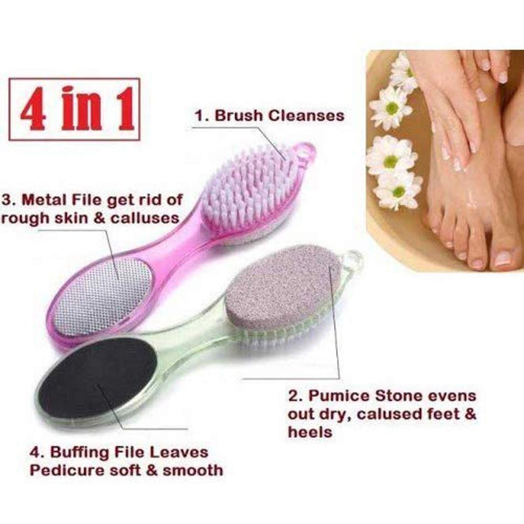 4 in 1 Foot File with Brush 4 Steps Pedicure Paddle Lazada PH