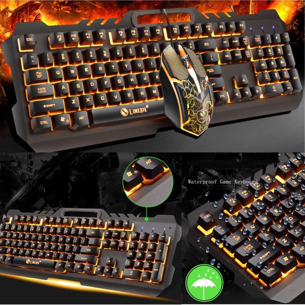 T21 backlit computer keyboard and mouse Set Combo Mechanical Gaming