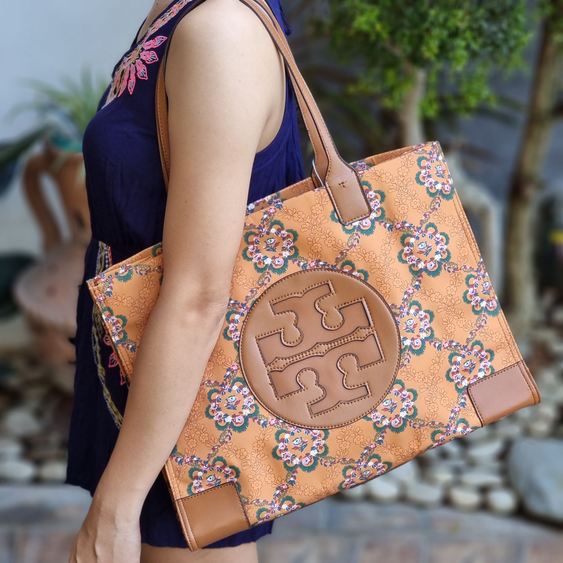 Tory Burch Ella Floral Nylon Tote