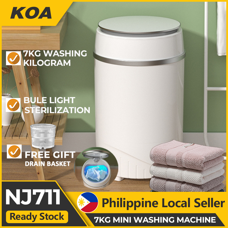 【PHILIPPINES SPOT】New 7kg Mini Washing Machine 220v Portable Washing