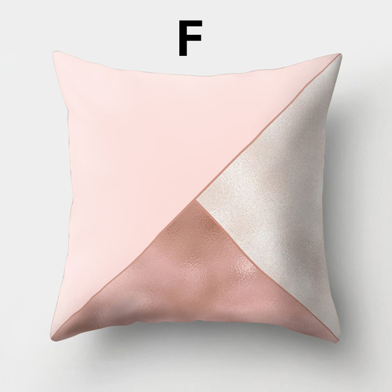 Fzbm Beatiful Sofa Polyester Rose Gold Pink Cushion Home Decoration Square Pillowcase Trendy Fashion Elegant