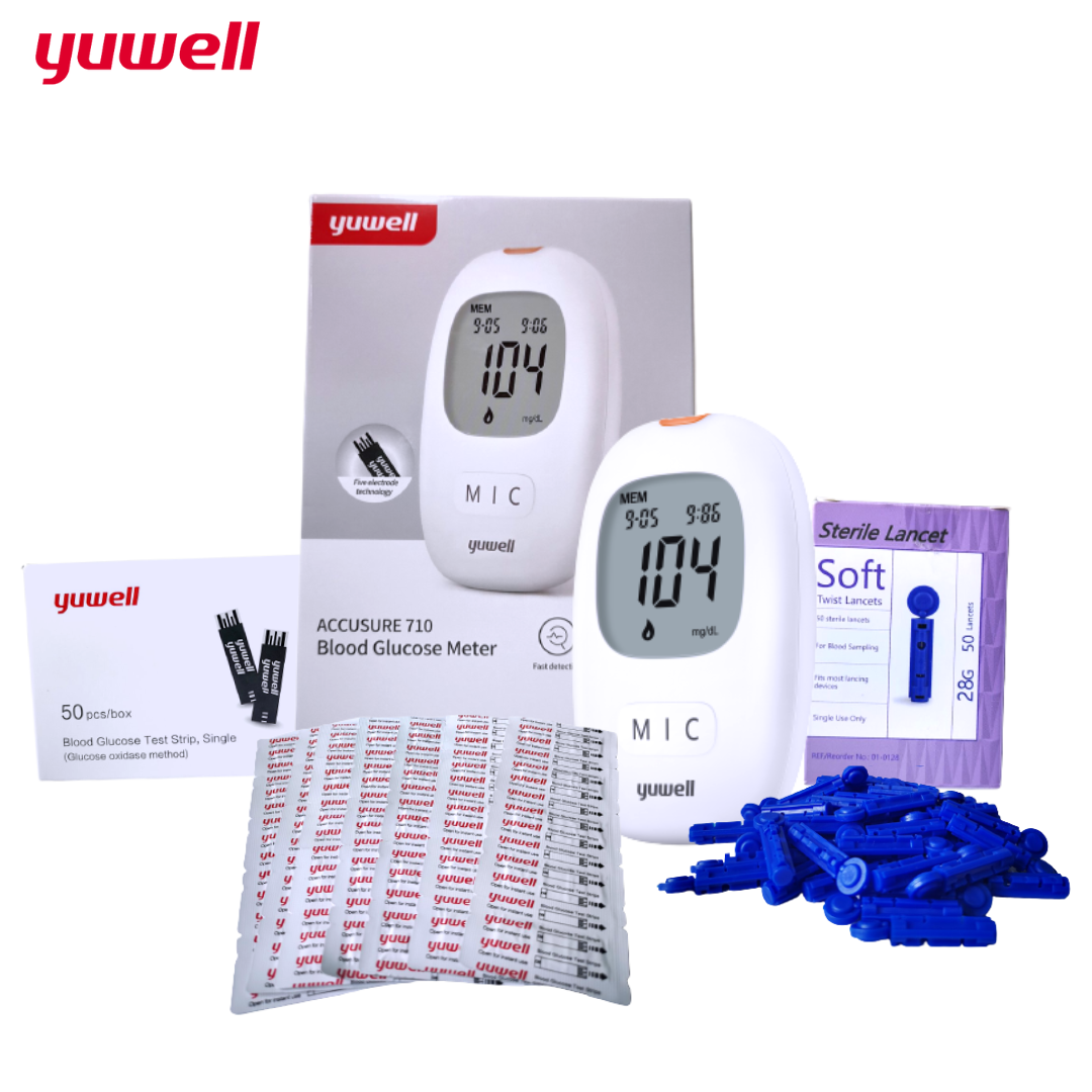 Blood Glucose Meter with 50 PCS TEST STRIPS AND 50 PCS STERILE LANCET