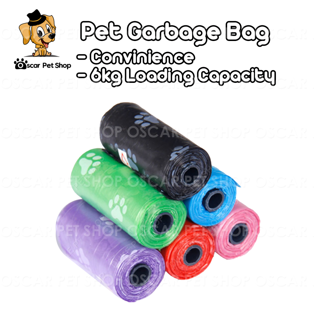 Colored feet Printed Pet Garbage Bags Clean Garbage Bags Dog Trash Poop