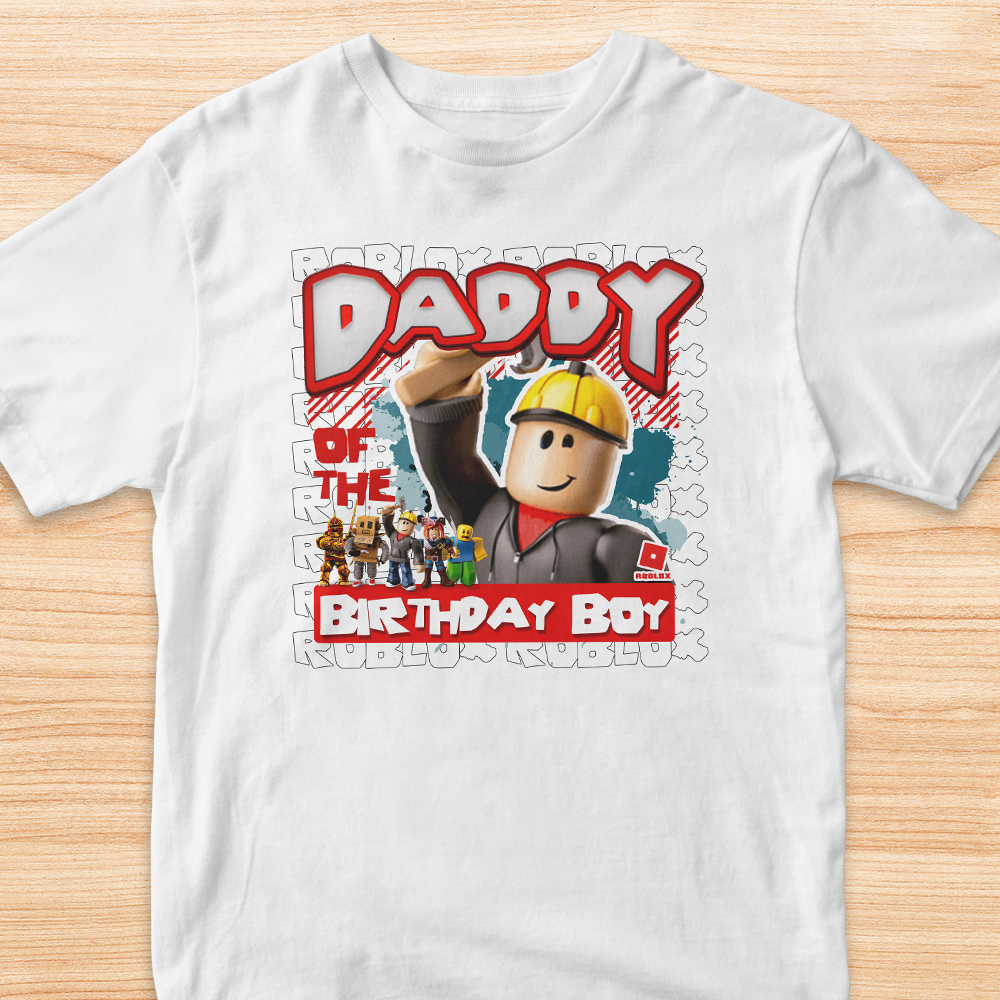 Personalized Name And Age Roblox Birthday Boy Shirt - Jolly Family