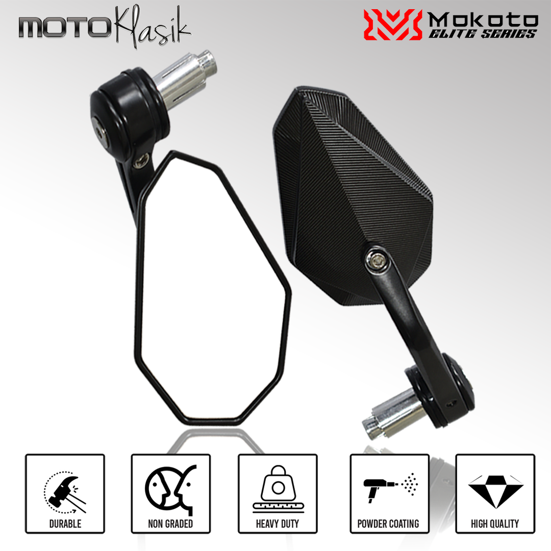 MOKOTO BAR END SIDE MIRROR FURIOUS ELITE SERIES SIDE MIRROR NONGRADED