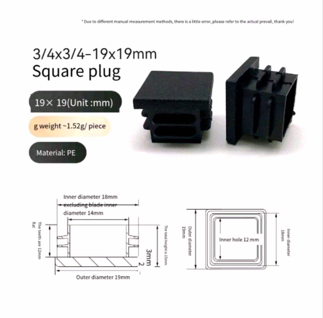 Plastic Footing Square Rectangular Tube Plastic Footing ( Price 1 pc ...