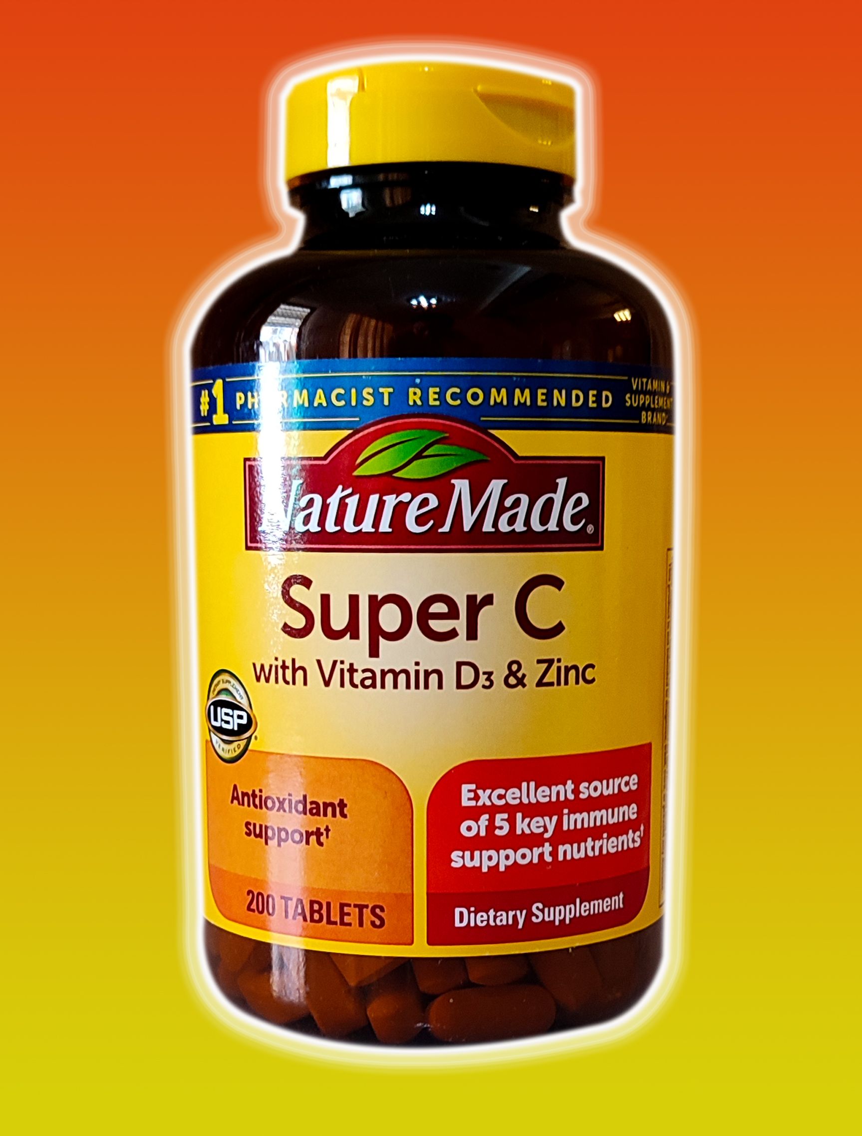 Nature Made Super C with Vitamin D3 and Zinc 200 Tablets EXPIRY DATE ...