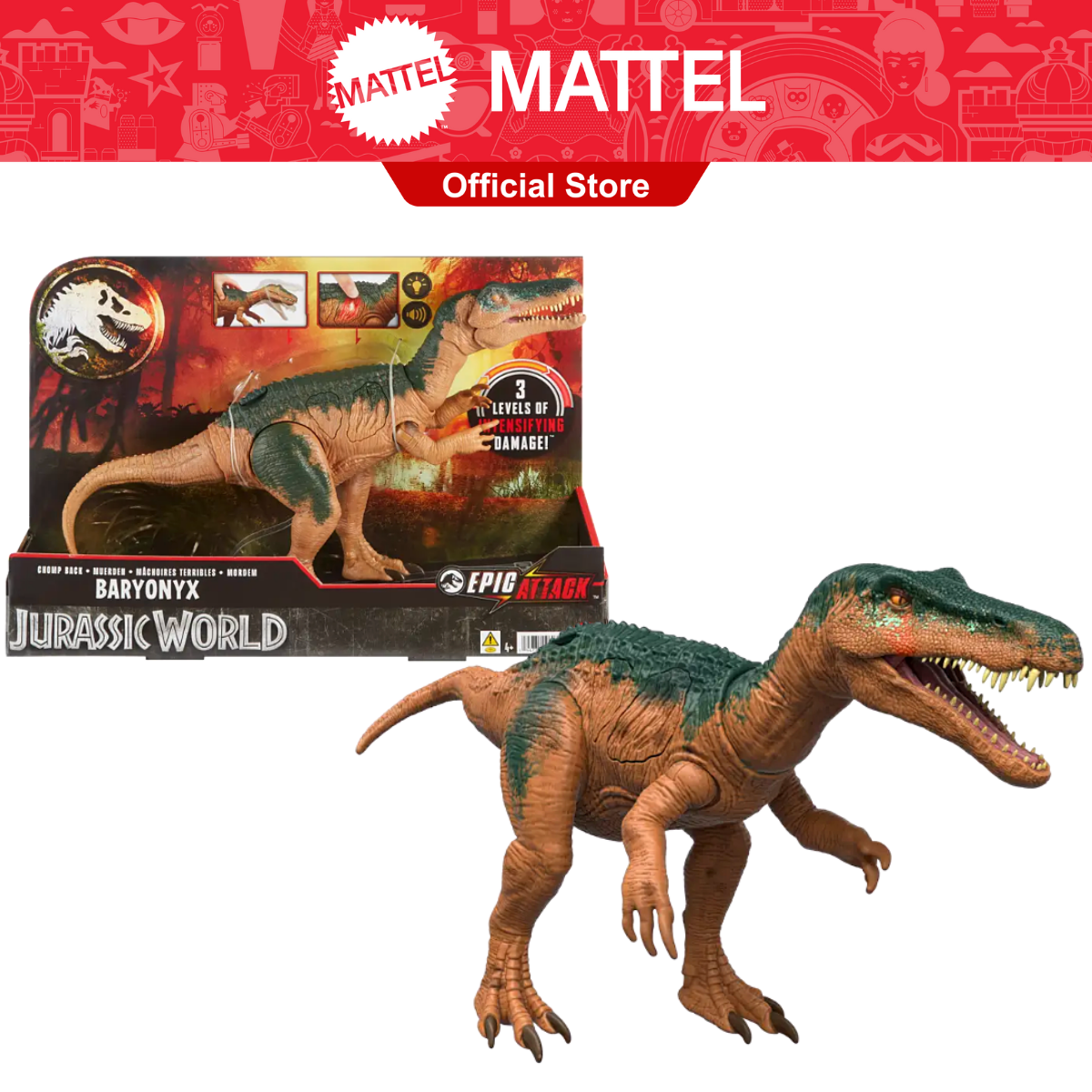 Jurassic World Camp Cretaceous Baryonyx Toy Jurassic World Epic