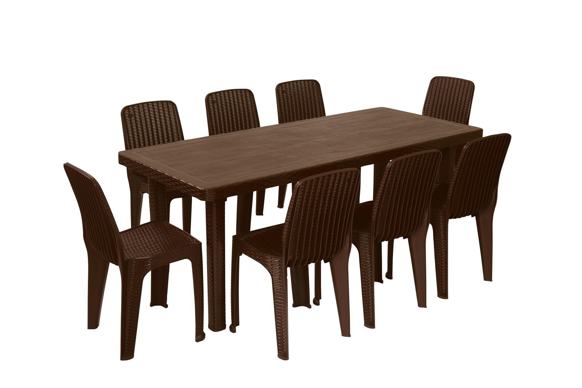 Zooey Palmera Rattan Table Seater Stock Dark Brown Rattan