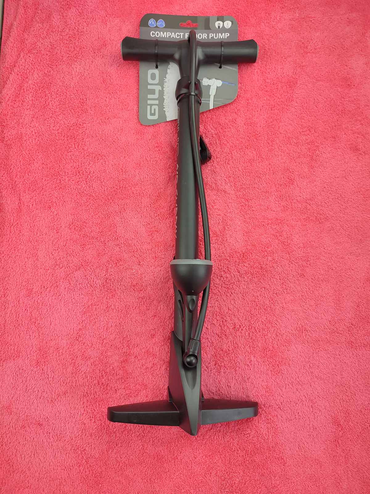 AVIES Giyo Compact Bicycle Floor Pump w/ Gauge High Pressure Mountain