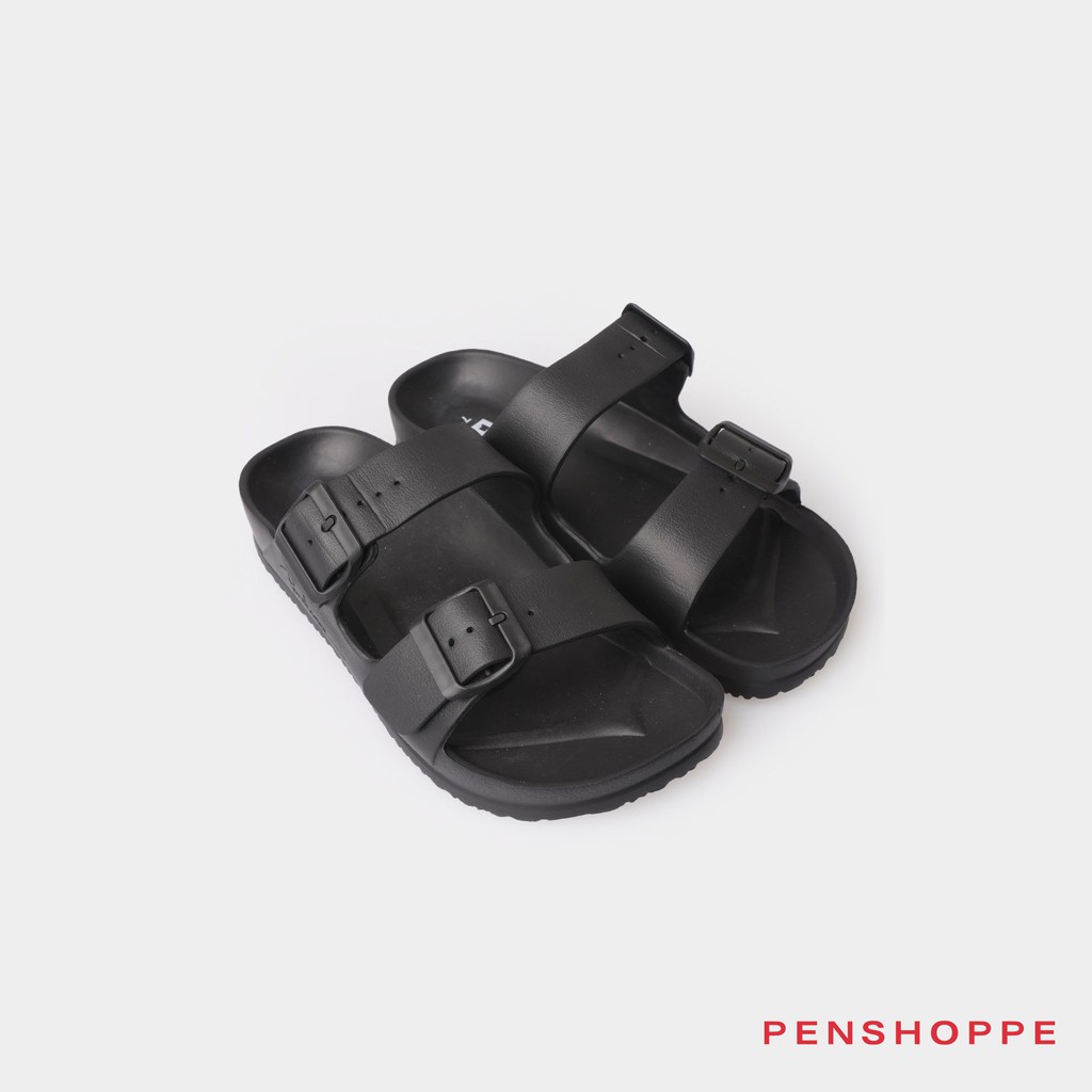 Penshoppe Two Band Sliders Slippers For Women (Beige/Black) | Lazada PH