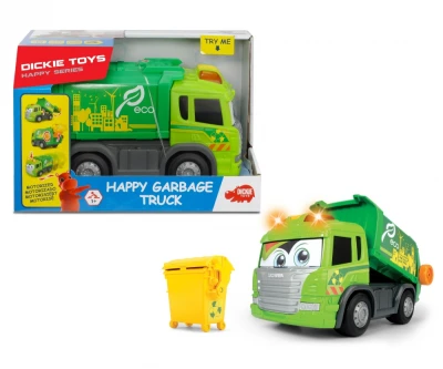 Dickie Toys Happy Garbage Truck Toys for kids, Toys for boys, Toys for boys 1 year to 3, Dump truck toy